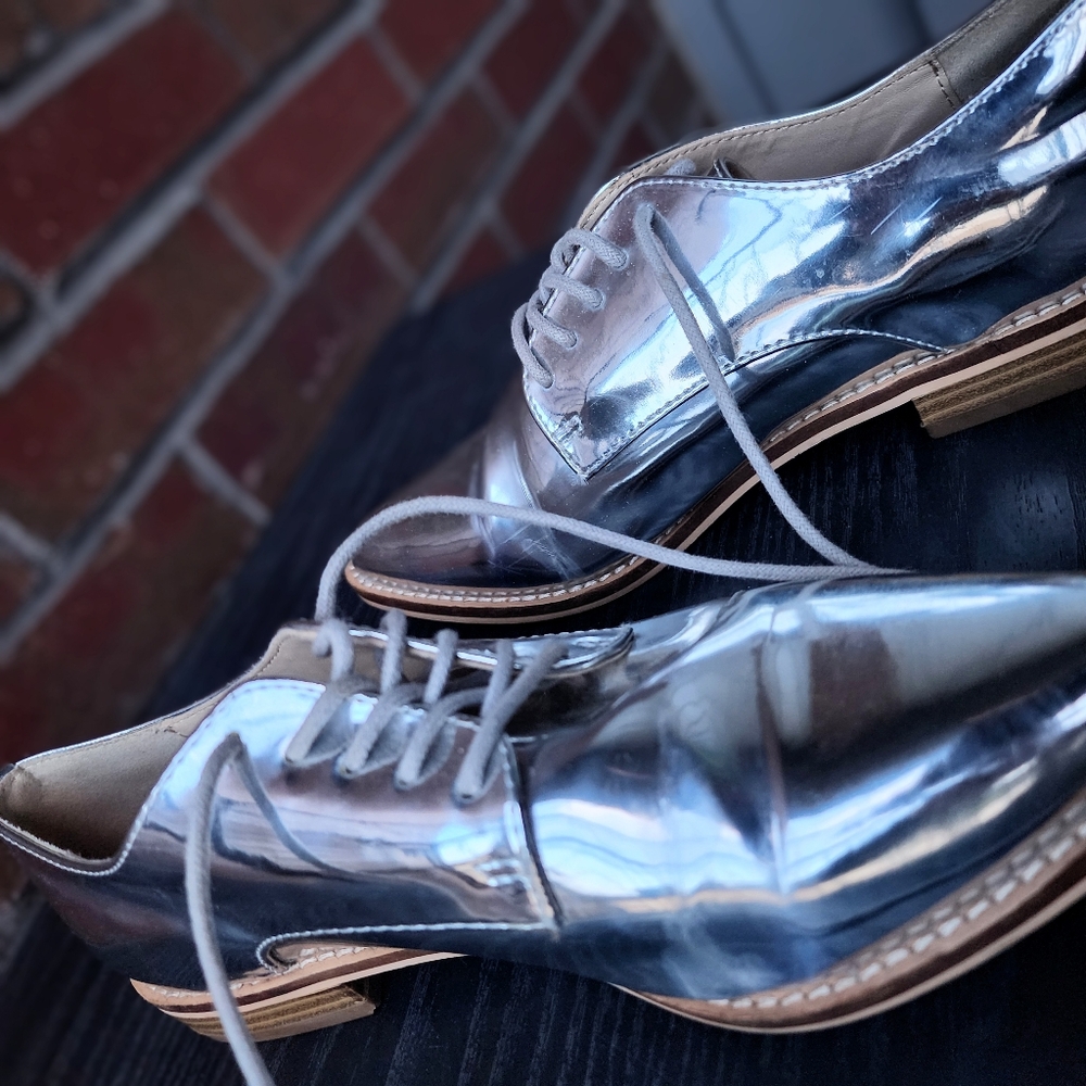 Mercury Silver Mirror Oxford Loafers 5
